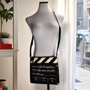 Kate Spade Light the Sparklers PU Patent Leather Movie Clapboard Crossbody Purse
